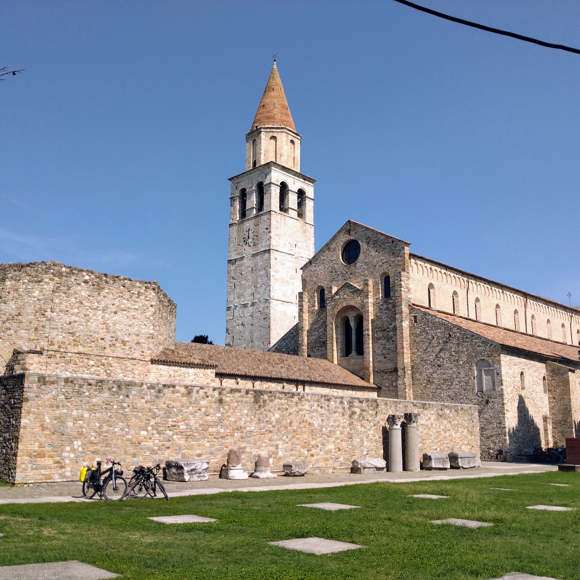 Basilica of Aquileia and bell tower in Aquileia, Italy